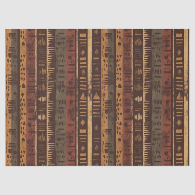 Rustic Southwestern Stripe Pattern (5) Seidenpapier (Vorderseite)