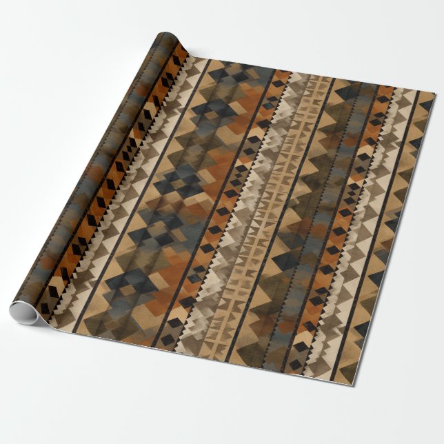 Rustic Southwestern Stripe Pattern (6) Geschenkpapier (Ungerollt)