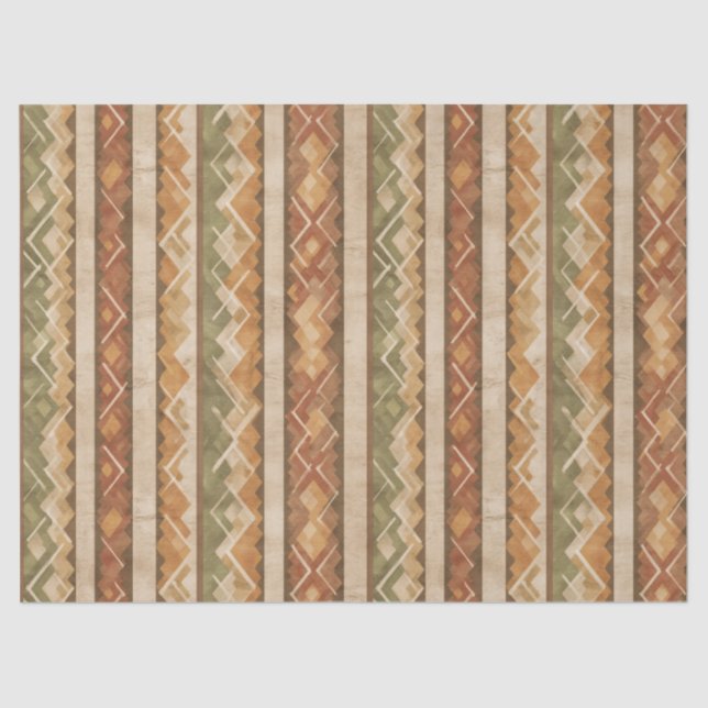 Rustic Southwestern Stripe Pattern (7) Seidenpapier (Vorderseite)