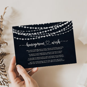 Rustic String Lights Hochzeitswunsch Begleitkarte