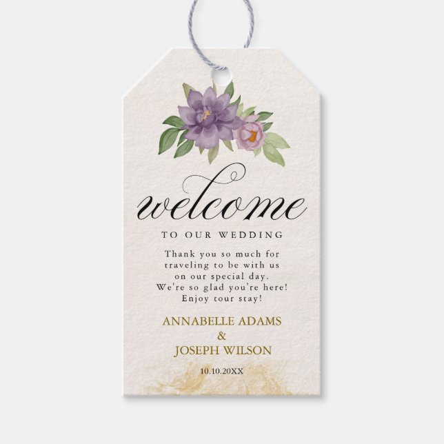 Rustic Summer aesthetic Wildflower Wedding Geschenkanhänger (Vorderseite)