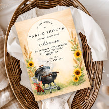 Rustic Sunflower Baby Q Baby Shower