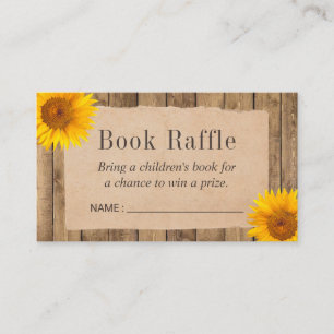Rustic Sunflower Baby Shower Bucht Raffael Tickets Begleitkarte