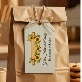 Rustic Sunflower Bäckerei | Benutzerdefiniertes Co Geschenkanhänger