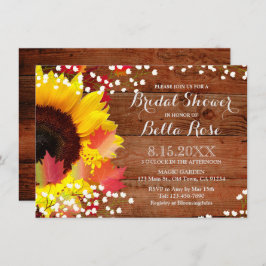 Rustic Sunflower Bridal Dusche Einladungskarte Einladung