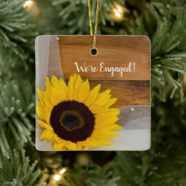 Rustic Sunflower Bridal Veil Country Verlobung Keramikornament