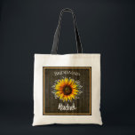 Rustic Sunflower Bridesmaid Tragetasche<br><div class="desc">Hübsches rustikales Sonnenblumendesign für diese personalisierten Hochzeitsfeiertagssäcke</div>