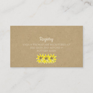 Rustic Sunflower Wedding Card Begleitkarte