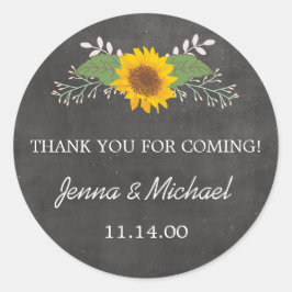 Rustic Sunflower Wedding danke Ihnen für Aufkleber