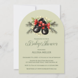 Rustic Sweet December Christmas Girl Baby Shower Einladung