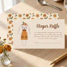 Rustic Sweet Rabbit Baby Shower Game Begleitkarte