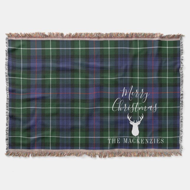 Rustic Tartan Clan MacKenzie Kariert Decke (Vorderseite)