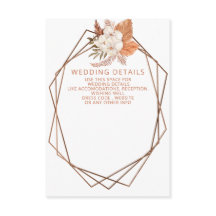 Rustic Terracotta Boho Pampas Geometric Wedding