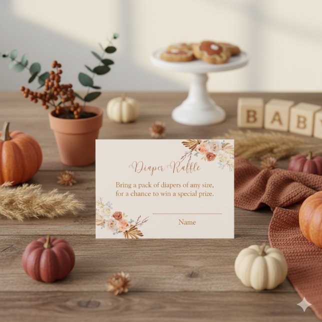 Rustic Terracotta Diaper Umschließungskarte Begleitkarte (Von Creator hochgeladen)