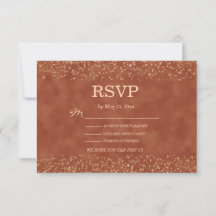 Rustic Terracotta Gold Glitzer Wedding