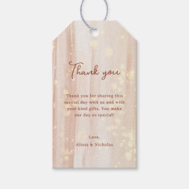 Rustic Terracotta Gold Monogram Wedding Vielen Dan Geschenkanhänger