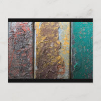 Rustic Texture With Flaking Paint On Rusty Metal