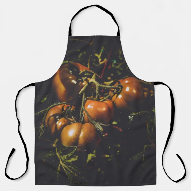 Rustic Tomatoes Vintage Farmhouse Chef Botanical Schürze (Vorderseite)