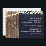 Rustic Tree Carved Heart Night Wedding Invitation Einladung<br><div class="desc">Rustic Tree Carved Heart Night Wedding Invitation.Customize for any event.</div>