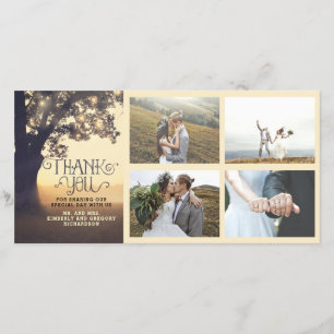 Rustic Tree Dream Summer Wedding Vielen Dank Dankeskarte