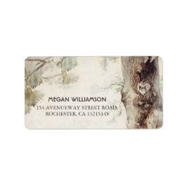 Rustic Tree Wedding Address Labels Adressaufkleber