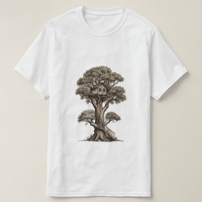 Rustic Treehouse Retreat" Beschreibung: T-Shirt (Design vorne)