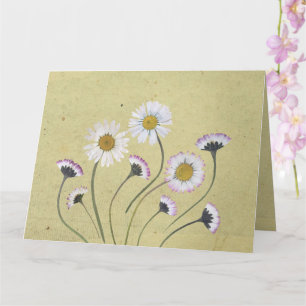 Rustic Vintag Daisies Einfaches Design Karte
