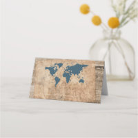 Rustic Vintage Travel Theme Woodmap