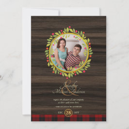 Rustic Vintage Weihnachten FOTO JEDE VERANSTALTUNG Einladung