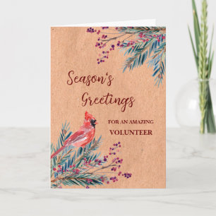 Rustic Volunteer Weihnachtskarte Karte
