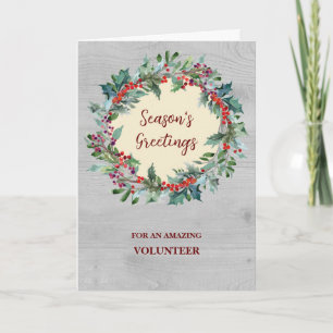 Rustic Volunteer Weihnachtskarte Karte