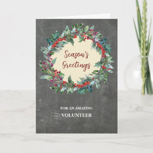 Rustic Volunteer Weihnachtskarte Karte