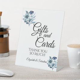 rustic watercolor illustration blue floral bouquet sockelschild