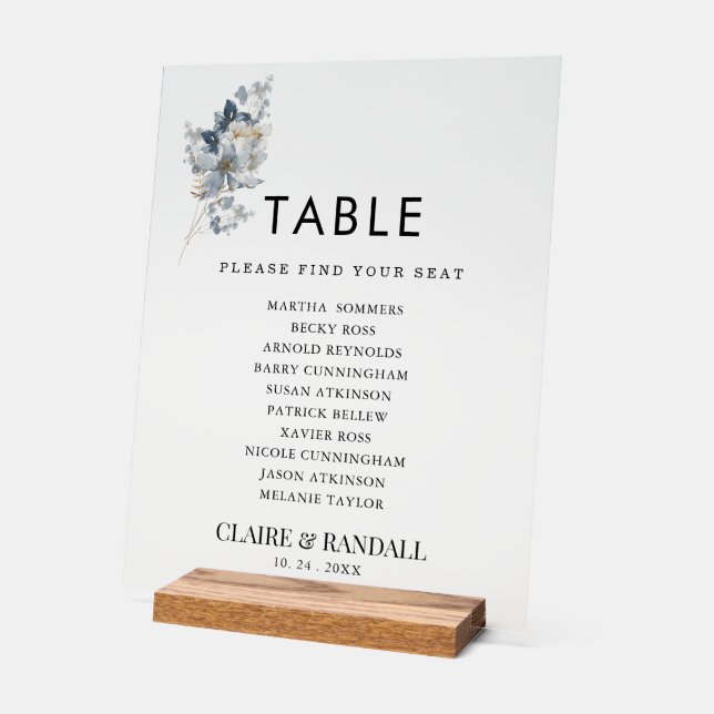 Rustic Watercolor Illustration Floral Arrangement Acrylschild (Winkel)