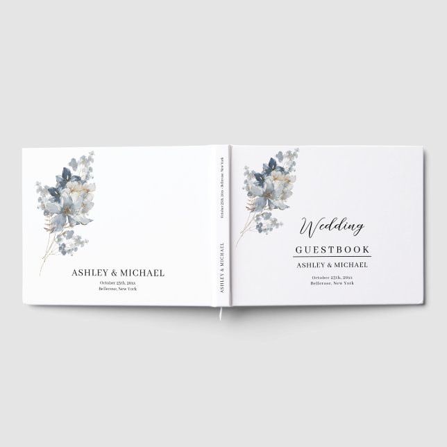 Rustic Watercolor Illustration Floral Arrangement Gästebuch (Voll)