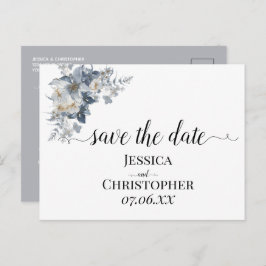 rustic watercolor illustration of a floral ankündigungspostkarte