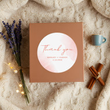 Rustic Watercolor Terracotta Wedding Vielen Dank