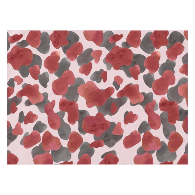 Rustic Watercolor Winter Animal Print Tischdecke (Vorderseite (Horizontal))