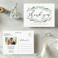 Rustic Watercolor Wreath Wedding Danke Foto