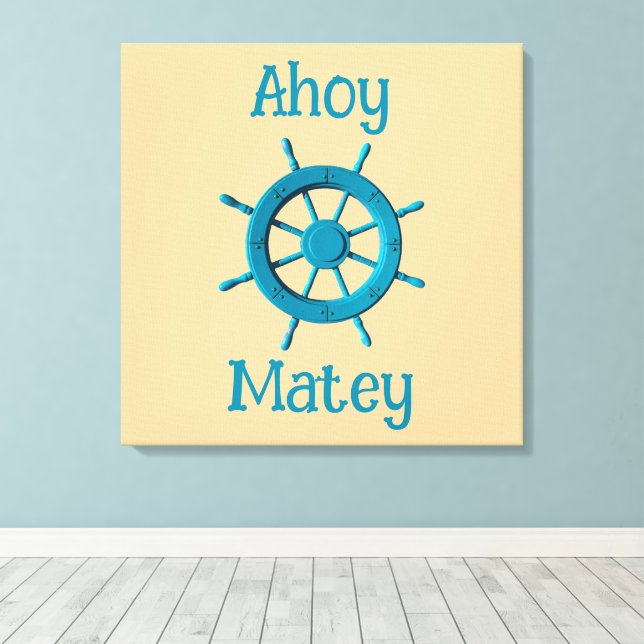 Rustic Weathered Boat Steering Wheel Photo Image Leinwanddruck (Insitu (Holzboden))