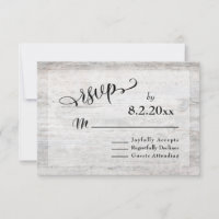 Rustic Weathered Grey Wood Elegant Wedding UAWG