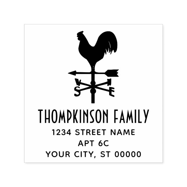 Rustic Weathervane #4 Name Rücksendeadresse Permastempel (Design)