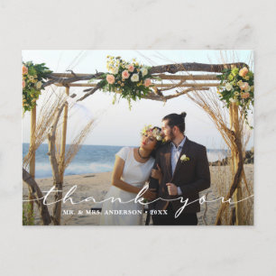 Rustic Wedding 2 Foto Vielen Dank Postkarte