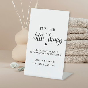 Rustic Wedding Bathroom Basket Sign Sockelschild