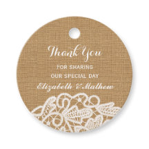 Rustic Wedding Burlap Lace Vielen Dank