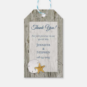 Rustic Wedding Driftwood Sand Dollar Vielen Dank Geschenkanhänger