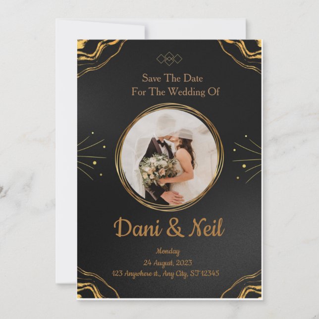 Rustic Wedding Einladung Country Wedding (Vorderseite)