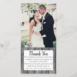 Rustic Wedding Foto Vielen Dank an Cards Dankeskarte