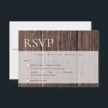 Rustic Wedding meal choices dark Wood  RSVP Karte<br><div class="desc">Enhance the rustic charm of your dark Wood Tree Rustic Wedding with our Meal Choices RSVP Cards. These cards are not just a practical component of your wedding planning; they are a personalized and rustic touch that complements the natural beauty of your celebration. The dark wood grain design adds a...</div>