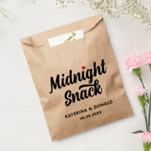 Rustic Wedding Midnight Snack Kraft Fevor Bag